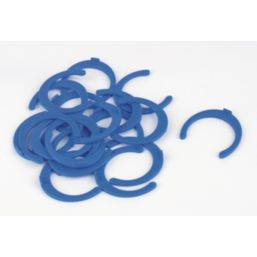 FloPlast FloFit+ Plastic Collet Clips Blue 22mm 20 Pack