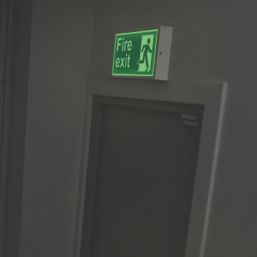 Essentials  Photoluminescent "Fire Exit Man Right" Sign 150mm x 300mm
