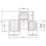 Flomasta  Plastic Push-Fit Reducing Tee 22mm x 15mm x 15mm
