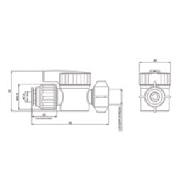 Flomasta Straight Service Tap Valve 15mm x 1/2"