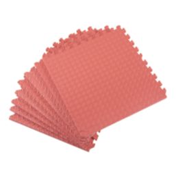 Essentials  Interlocking Floor Tiles Red 20mm 8 Pack