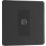 British General Evolve 1-Gang Coaxial TV / FM Socket Matt Black with Black Inserts