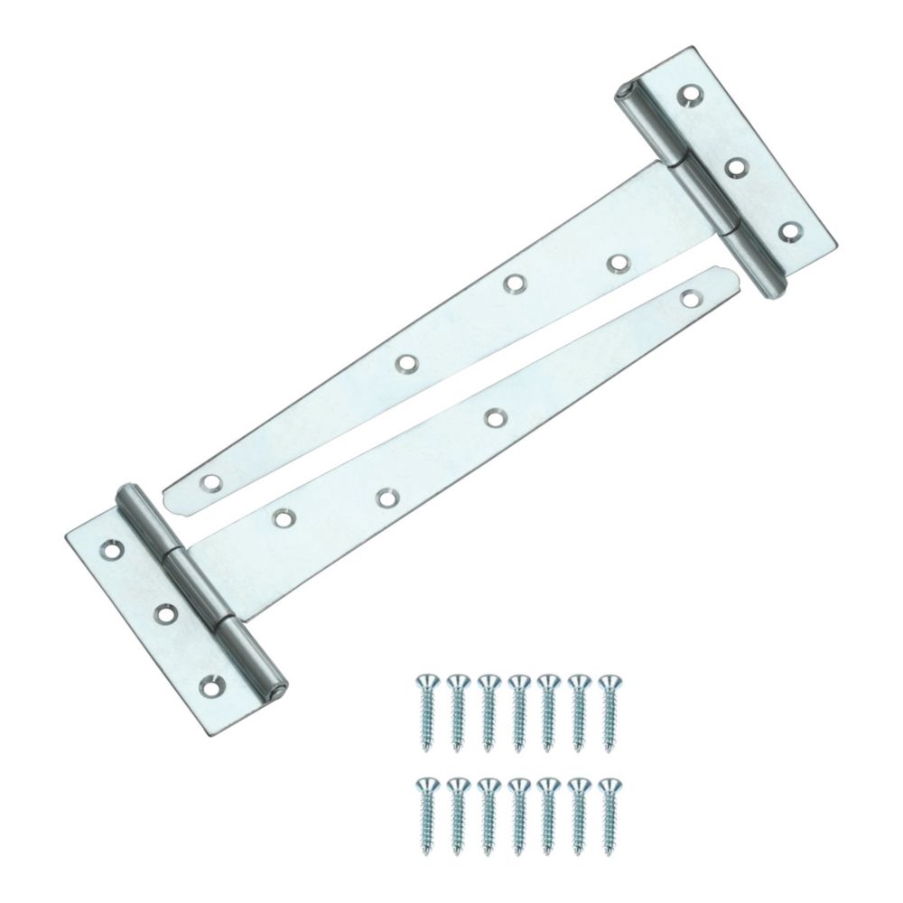 150mm Heavy Duty T Tee Hinges For Doors Gates With Fixing Screws 4pc