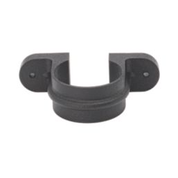 FloPlast Cast Iron Effect Round Pipe Clips Black 68mm 10 Pack