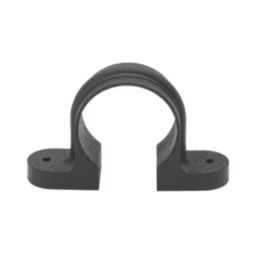 FloPlast Cast Iron Effect Round Pipe Clips Black 68mm 10 Pack