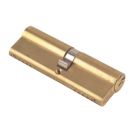 Yale Fire Rated 1 Star Double Euro Cylinder Lock BS 45-50 (95mm) Polished Brass