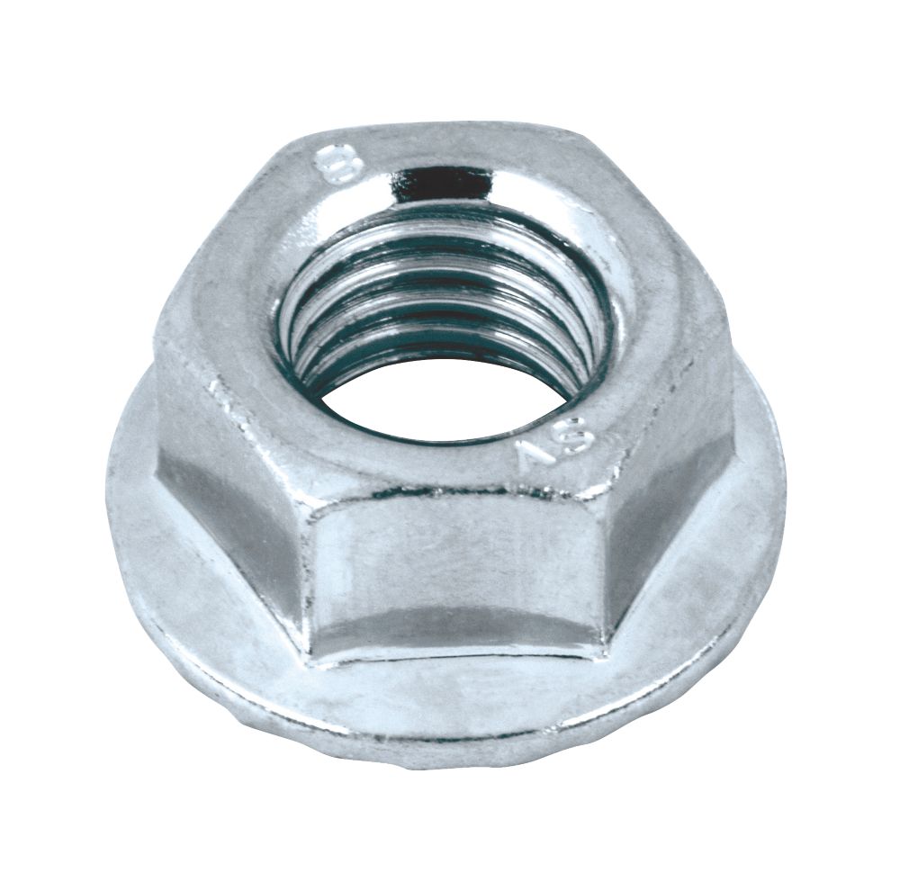 Easyfix BZP Carbon Steel Flange Head Nuts M10 100 Pack | BZP Nuts ...