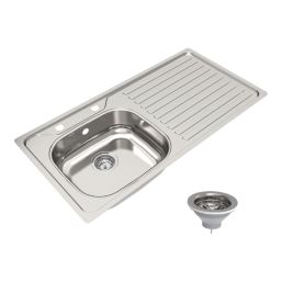 Utility 1 Bowl RH Polished Stainless Steel Sink 1000mm x 500mm