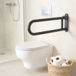 Swirl Adapt+ Household Folding Grab Rail Matt Black 618mm x 250mm x 32mm