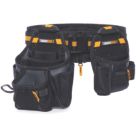 Toughbuilt ClipTech 3-Piece Handyman Tool Belt Set 32-48" Black