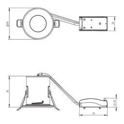 LAP Juventas Fixed  Fire Rated Downlight Black