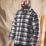 Scruffs Worker  Padded Check Shacket Black / White / Grey Small 36-38" Chest