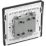 British General Evolve 20 A  16AX 2-Gang 2-Way Light Switch  Grey with Black Inserts
