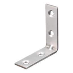 Essentials Corner Brackets Silver 40mm x 40mm x 16mm 4 Pack