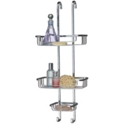 Croydex  3-Tier Hook-Over Basket Chrome