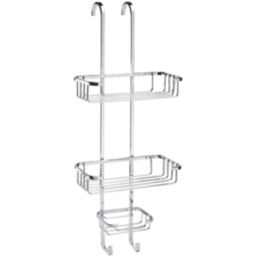 Croydex  3-Tier Hook-Over Basket Chrome