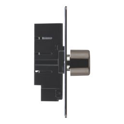 LAP  1-Gang 2-Way LED Dimmer Switch  Black Nickel with Colour-Matched Inserts