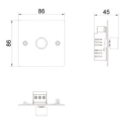 LAP  1-Gang 2-Way LED Dimmer Switch  Black Nickel with Colour-Matched Inserts