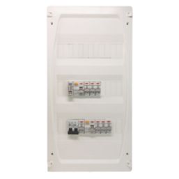 Garo G336B-7AS 36-Module 7-Way Populated  Dual RCD Consumer Unit with SPD