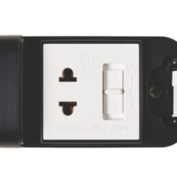 Spa  Single Voltage LED Shaver Light Black 10W 1000lm