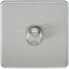 Knightsbridge  1-Gang 2-Way LED Intelligent Dimmer Switch  Brushed Chrome