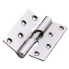 Smith & Locke Polished Chrome  Rising Butt Hinges  100mm x 84mm 2 Pack
