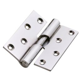 Smith & Locke Polished Chrome  Rising Butt Hinges  100mm x 84mm 2 Pack