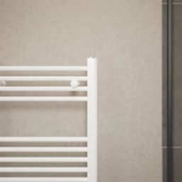 Flomasta 800mm x 500mm 1239BTU White Flat  Towel Radiator