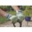 ClipGlove Shock Absorber  Womens Synthetic Leather Gardening Gloves Blue / Mint Medium
