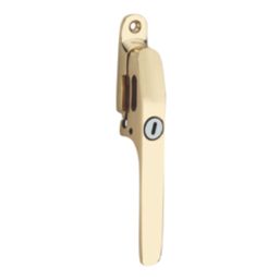Smith & Locke Reversible Modern Lockable Casement Fastener Polished Brass
