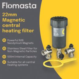 Flomasta  Magnetic Central Heating Filter 22mm