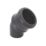 FloPlast  Push-Fit 135° Single Socket Bend (Socket/Spigot) Black 110mm