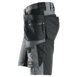 Snickers 6175 Stretch Work Shorts Steel Grey / Black 33" W
