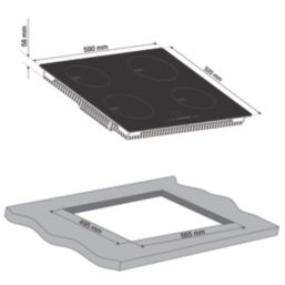 Cooke & Lewis  Induction Hob Black 59cm