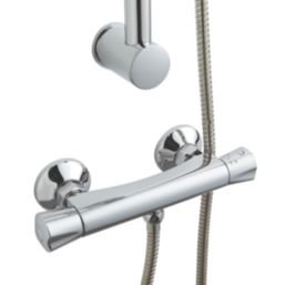 Highlife Bathrooms Slim Rear-Fed Exposed Chrome Thermostatic Shower