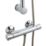 Highlife Bathrooms Slim Rear-Fed Exposed Chrome Thermostatic Shower