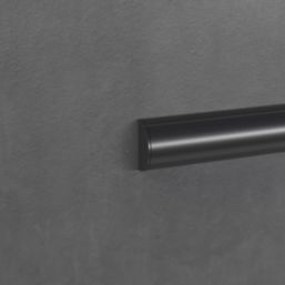 D-Line PVC Black Micro Trunking Connector End Cap Pack 4 Pieces