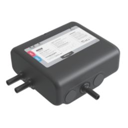 Mira Platinum Gravity-Pumped Ceiling-Fed Black/Chrome Thermostatic Wireless Digital Mixer Shower