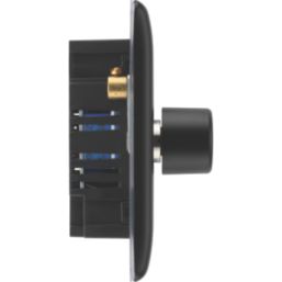 British General Nexus Metal 2-Gang 2-Way LED Dimmer Switch  Matt Black