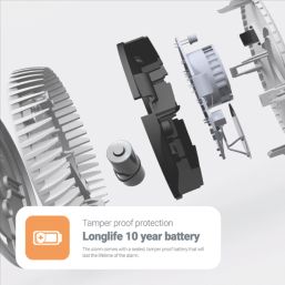 FireAngel  FA6620-R-T2 Battery Standalone Optical Smoke Alarm Twin Pack 2 Pieces