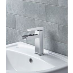 Niagara Waterfall Chrome 147mm Cloakroom Lever Mono Basin Mixer Tap  With Clicker Waste