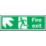 Non Photoluminescent "Fire Exit" Left Arrow Sign 150mm x 450mm