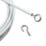 Renaissance Screw Eye Silver Curtain Wire Screw Eye Hooks 2mm x 23mm 200 Pack