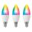 LAP Myko  E14 Candle RGB & White LED Smart Light Bulb 4.2W 470lm 3 Pack