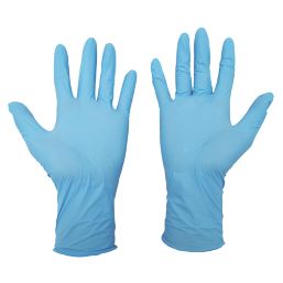 Intco Nitrile Powder Free Disposable Gloves Blue X Large 100 Pack Screwfix