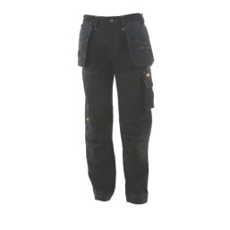 DEWALT Logan Pro-Stretch Work Trousers Black 36" W 31" L