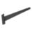 Smith & Locke Black Powder-Coated Tee Hinges 450mm 2 Pack