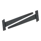 Smith & Locke Black Powder-Coated Tee Hinges 450mm 2 Pack