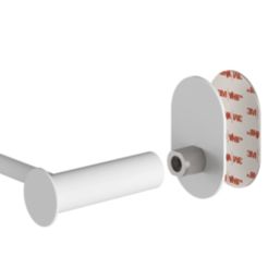 Swirl Caldew Bathroom Towel Rail White 645mm x 80mm x 70mm