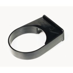 FloPlast  Round Easyfit Pipe Clips Black 68mm 10 Pack
